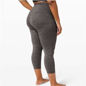 Lululemon Leggings Womens 10 Gray Align Super High Rise 21" Cropped Yoga Active
